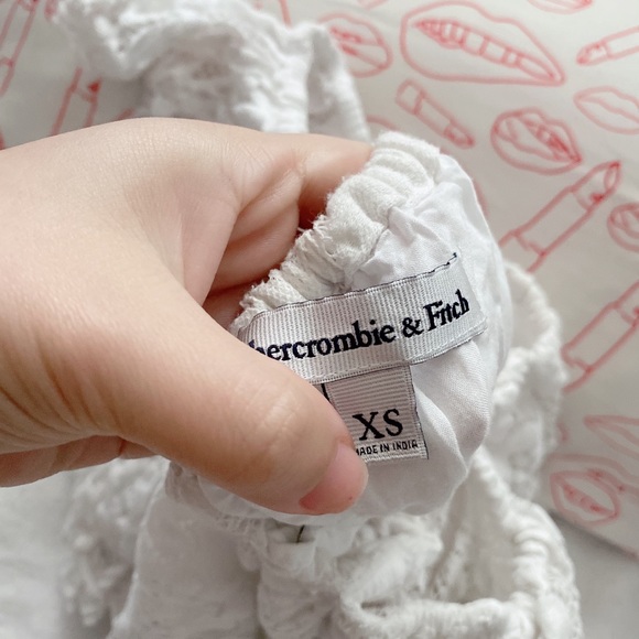 Abercrombie off shoulder white laced blouse - Picture 3 of 4